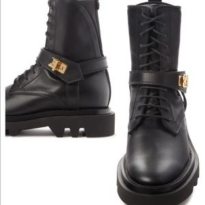 Givenchy Shoes | Givenchy Eden Lug-Sole Leather Combat Boots | Color: Black | Size: 8.5 | Luckysuz's Closet